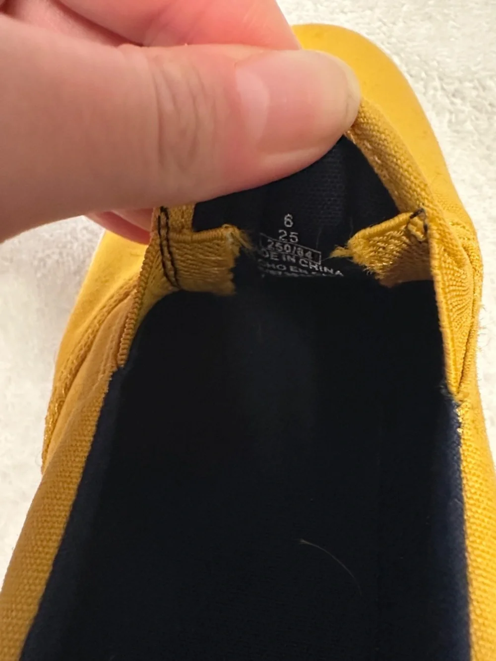 Old Navy Kids Canvas Slip-On Sneakers in Mustard Yellow size 6